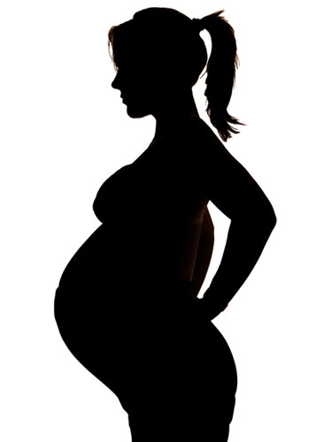 Pregnant woman silhouette clipart