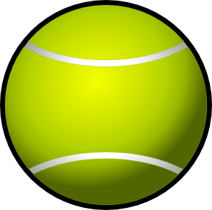 Simple Tennis Ball clip art - vector clip art online, royalty free ...