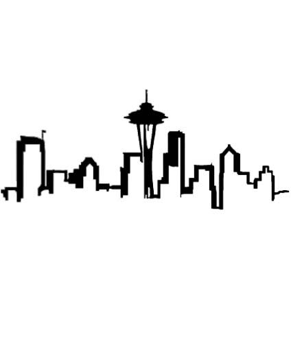 Seattle Skyline Silouette | Free Download Clip Art | Free Clip Art ...