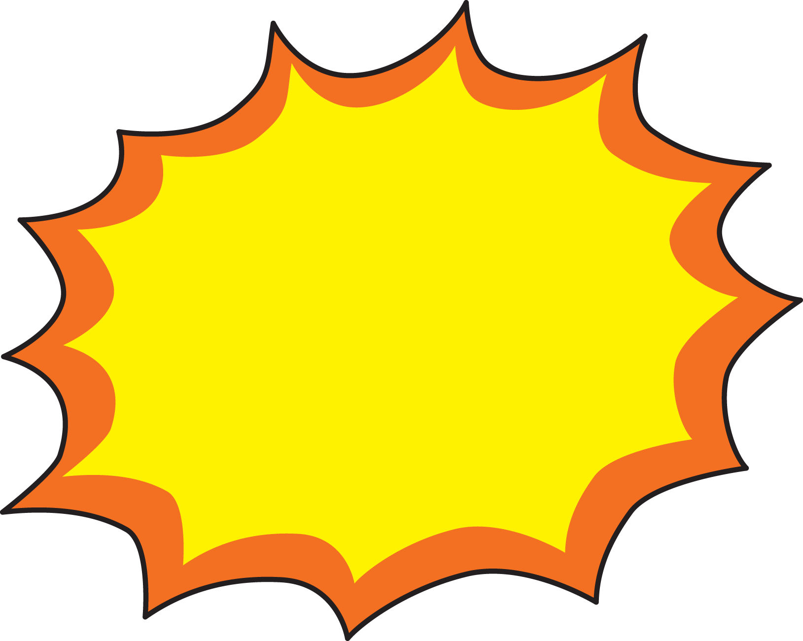 Explosion star clipart