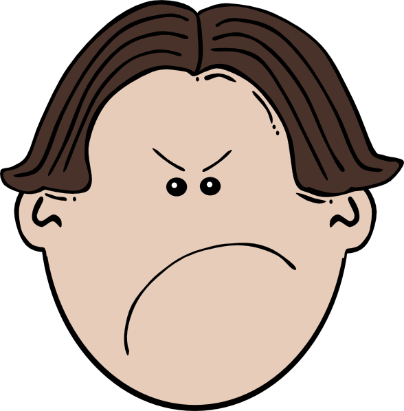 Clipart of an angry face