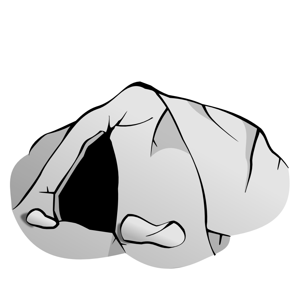 Cave clipart black and white - ClipartFox