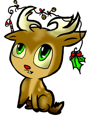 Cartoon Reindeer Face - ClipArt Best