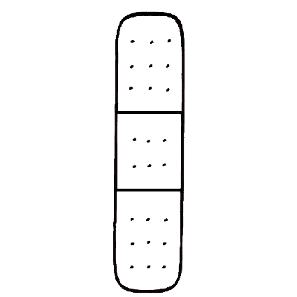 Bandaid Black And White - ClipArt Best