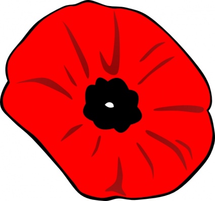 Poppy Remembrance Day clip art vector, free vector graphics
