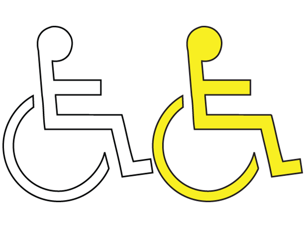 Disabled parking symbol thermoplastic marker | XTM001 | Label Source