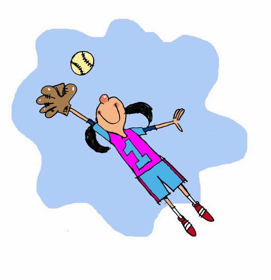 Cute softball clipart