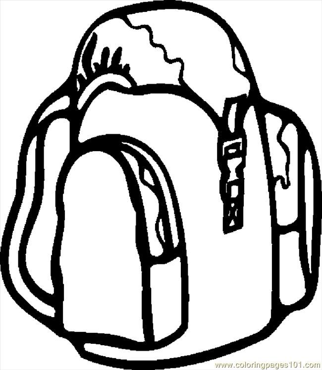 Backpack Coloring Sheet - AZ Coloring Pages