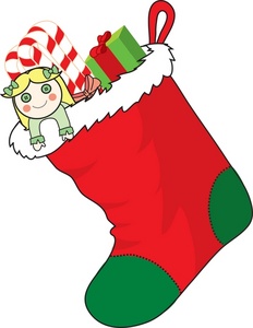Santa socks clipart