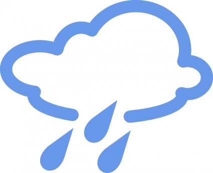 Weather clipart image cloudy with rain