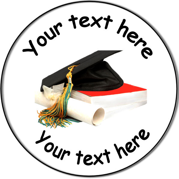 Personalised custom badge Education and School graduation ...