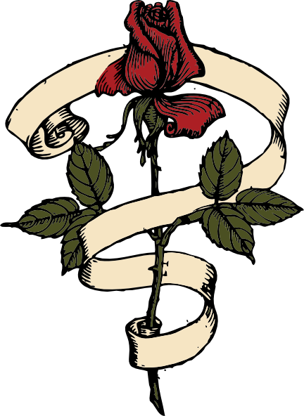 Rose Scroll clip art Free Vector