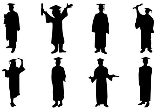 Graduation Silhouette Clipart