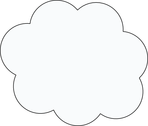 Plain Cloud Clip Art - vector clip art online ...