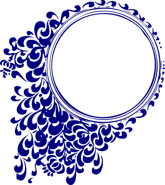 Royal Blue Wedding Scroll Clip Art - vector clip art ...