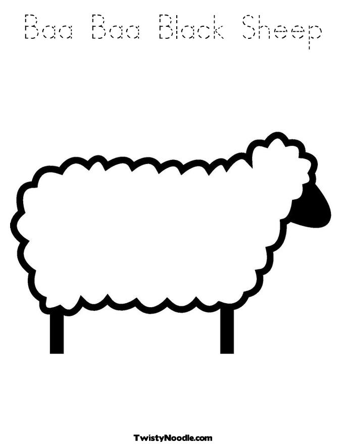 Best Photos of Template To Trace Of Sheep - Sheep Outline Coloring ...