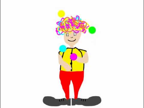 Clown Juggling animation - YouTube