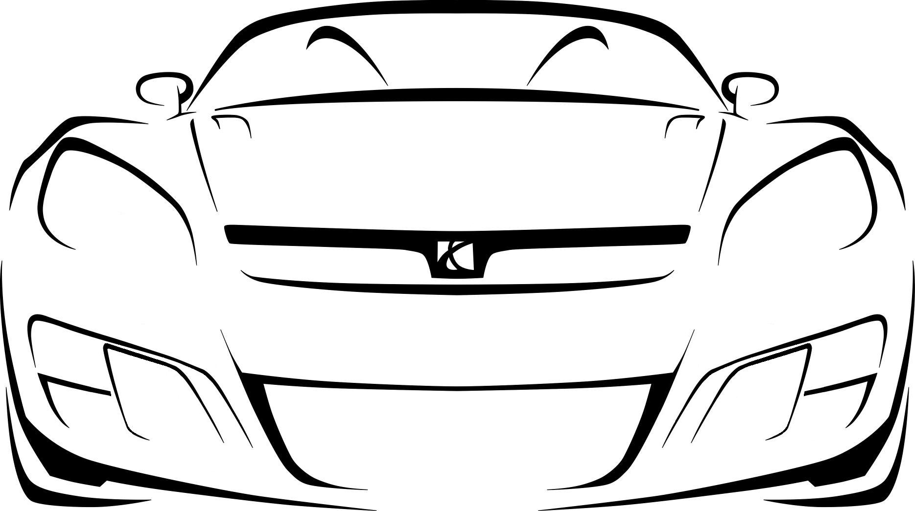 Muscle car clipart outline