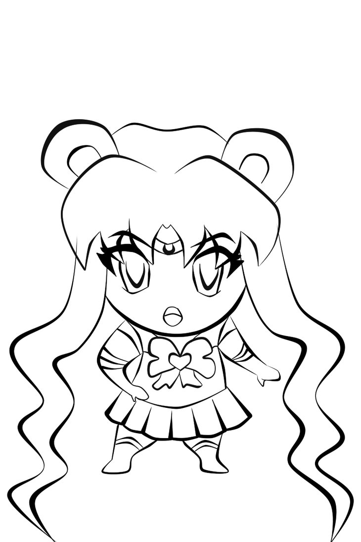 Sailor Moon Chibi lineart by Saphinel on DeviantArt