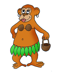 Female Monkey Clipart