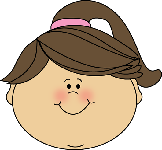 Smiley face girl clipart