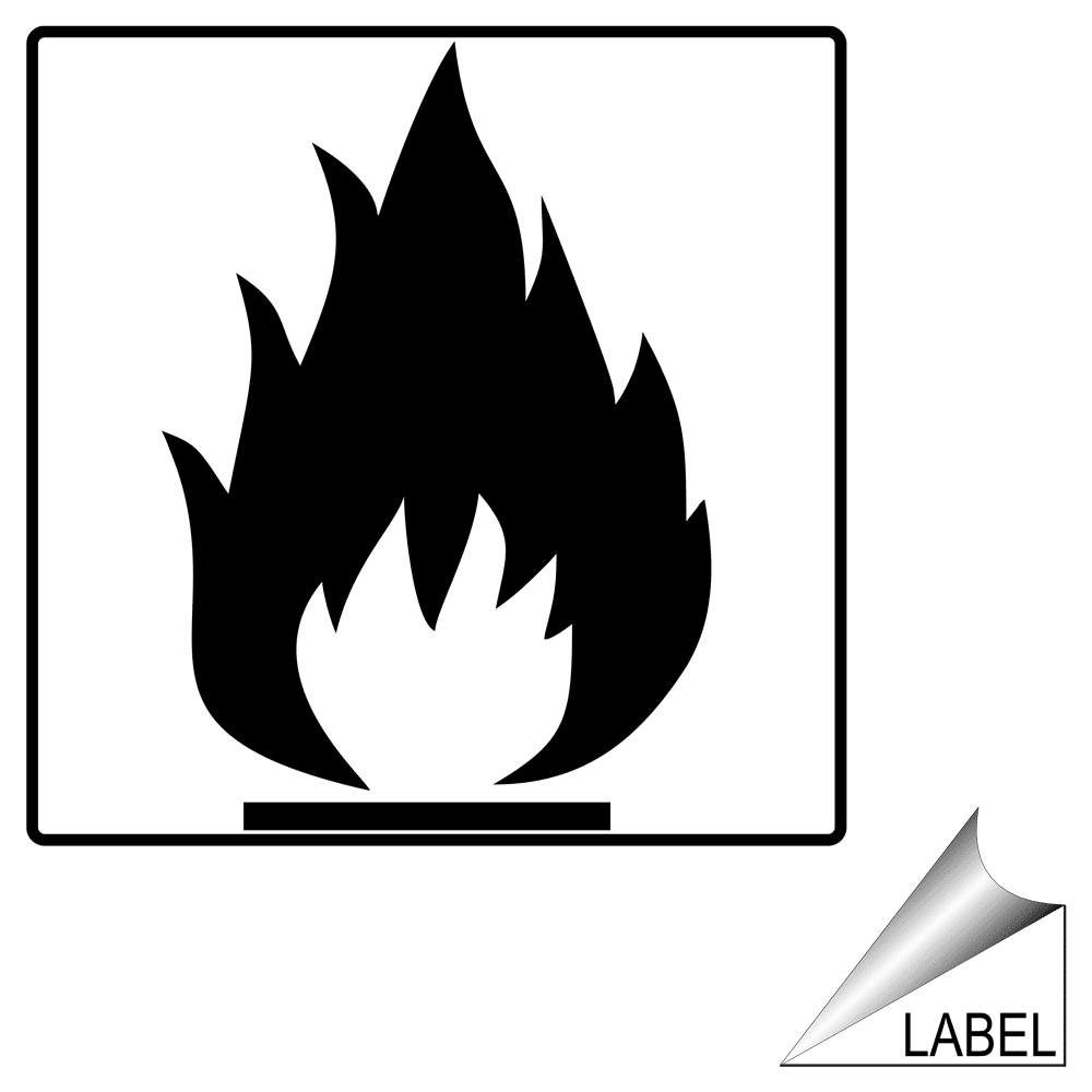 Flammable Symbol Label LABEL-SYM-05-a Flammable