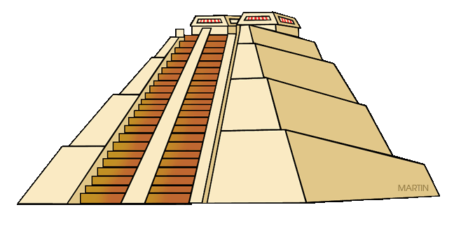 Aztec pyramid clipart