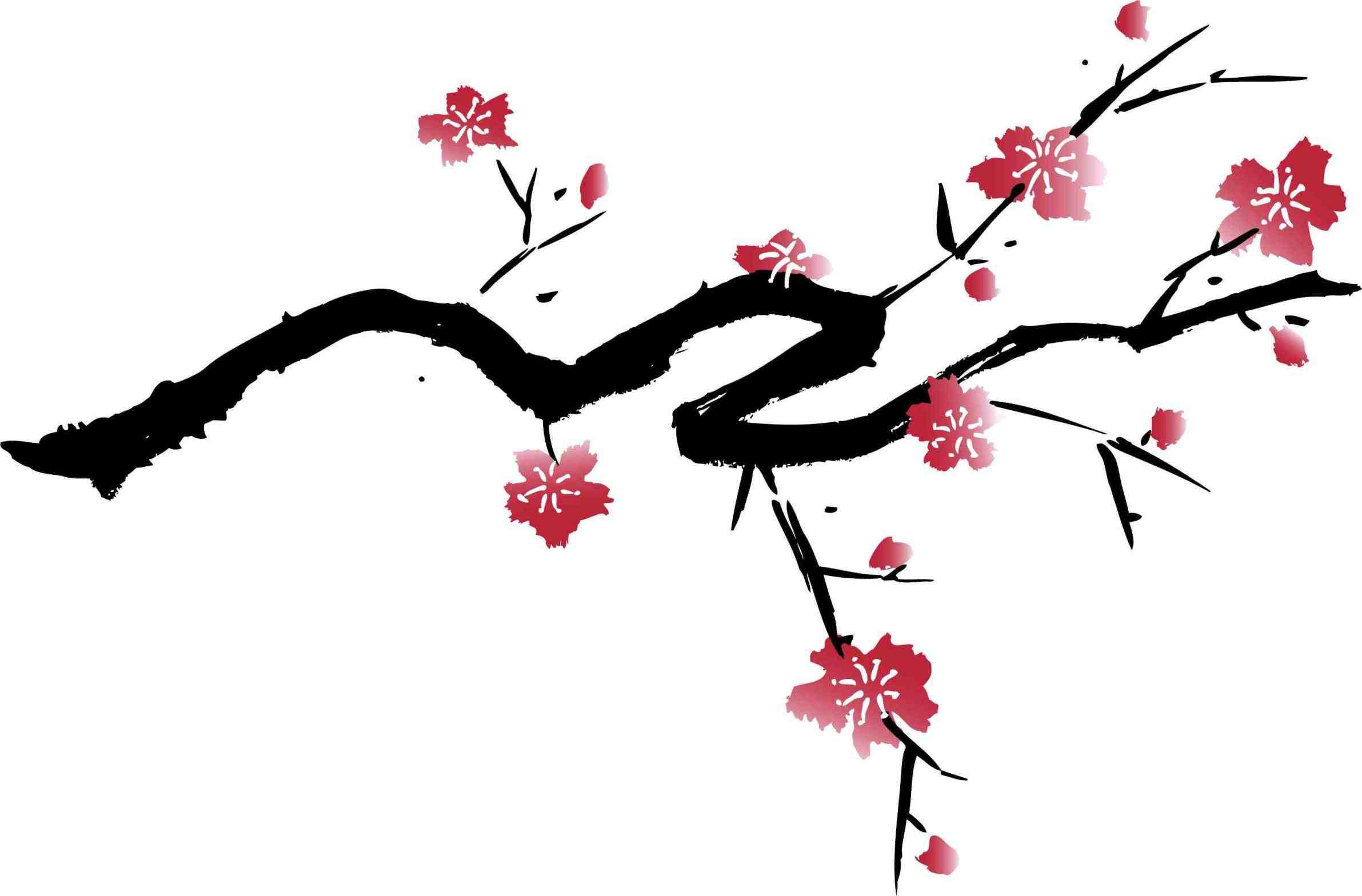 cherry blossom tree clipart black and white › ngorong.club