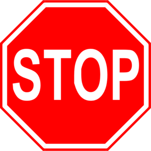 Stop Sign Red - vector Clip Art