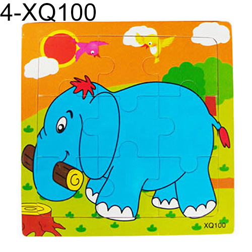 Cute Animals Wooden 9 Pieces Colorful Jigsaw Puzzle Toy Toddler ...