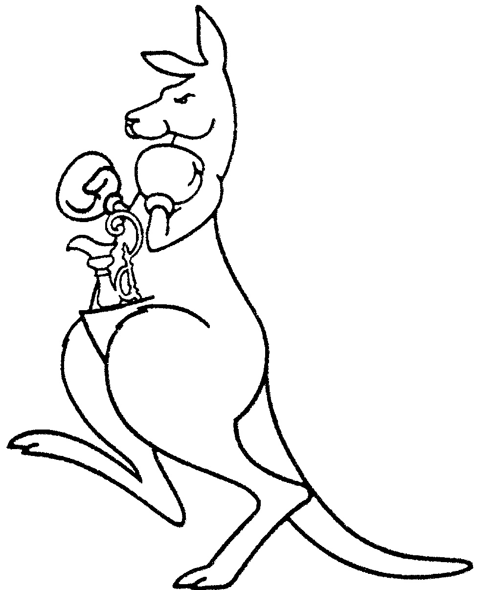 Kangaroo Drawing - ClipArt Best