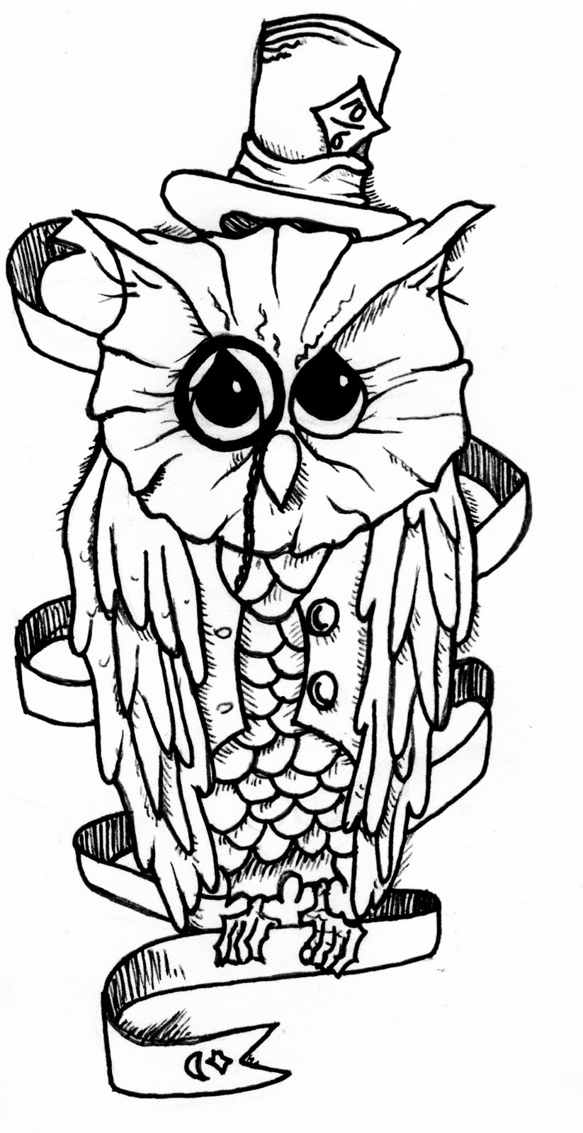 Evil Owl Tattoo - ClipArt Best