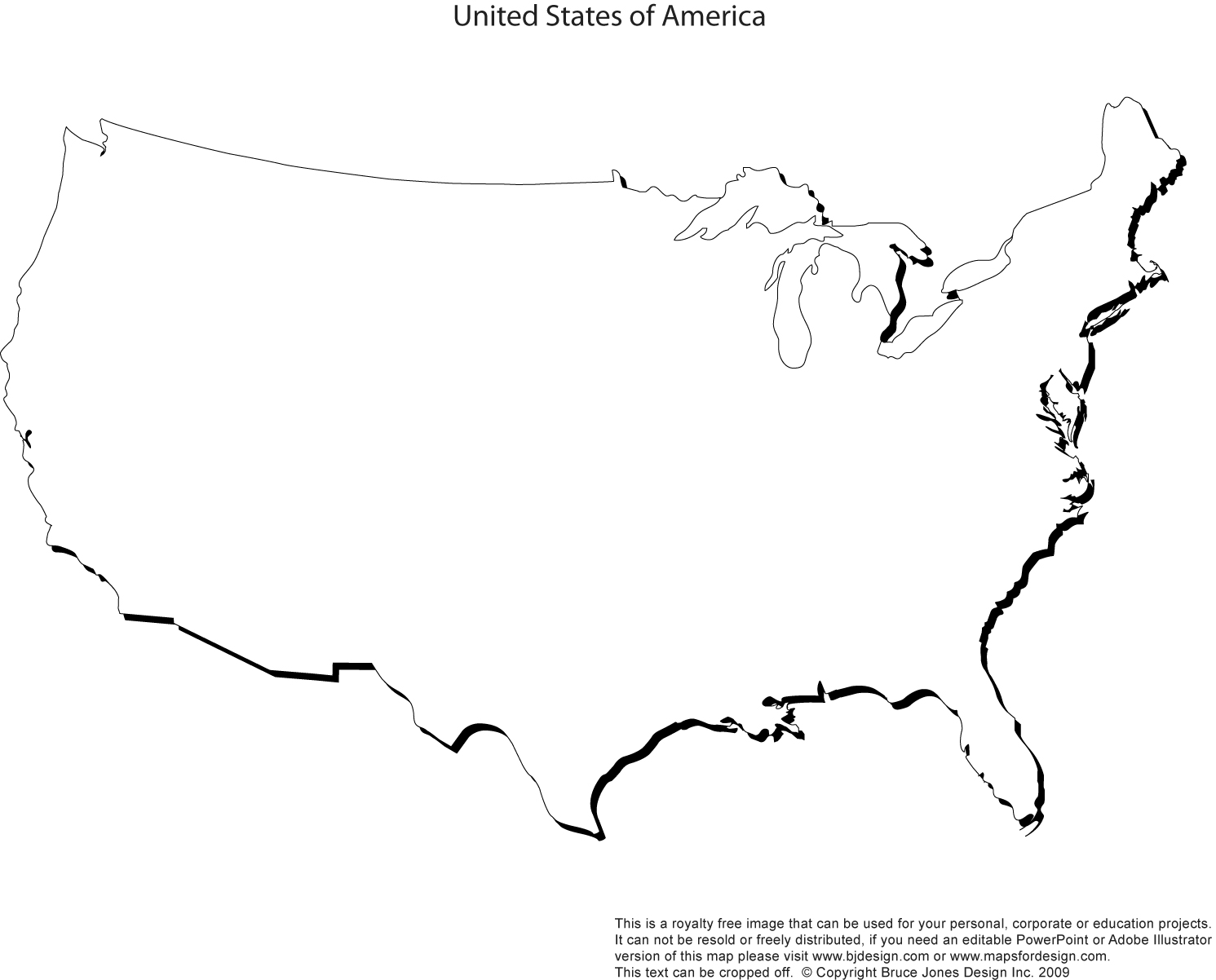 clipart map of us