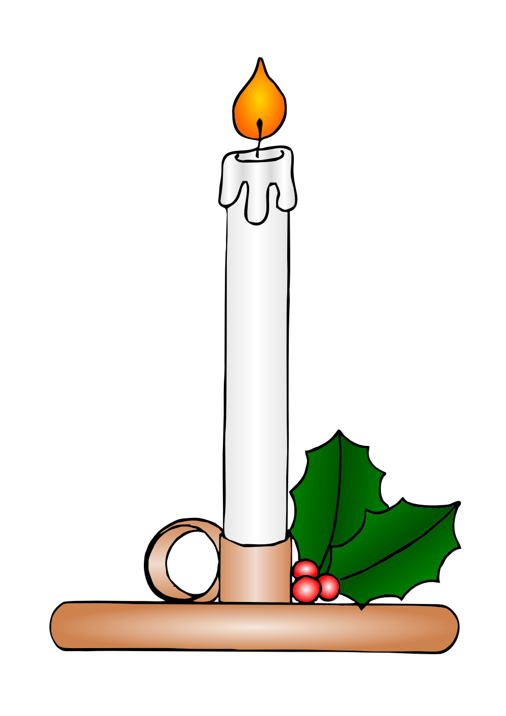 Clip Art: gustavorezende christmas candle ...