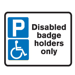 Regulatory Traffic Signs - Disabled parking only