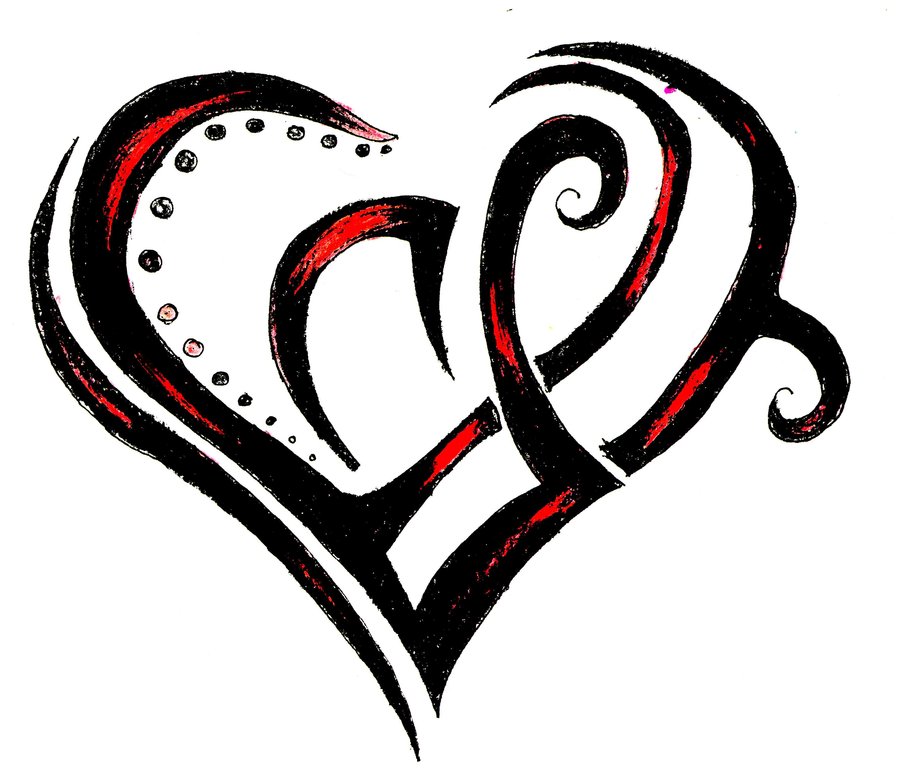 Heart And Ribbon Tattoo Designs