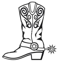 Bling Western Boots Clipart