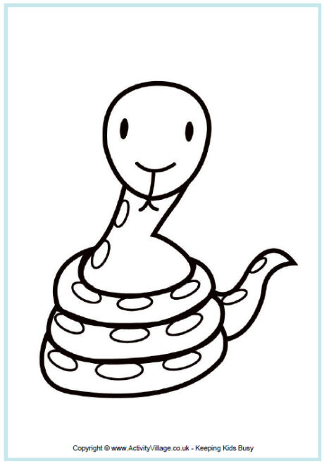 Snake Colouring Pages