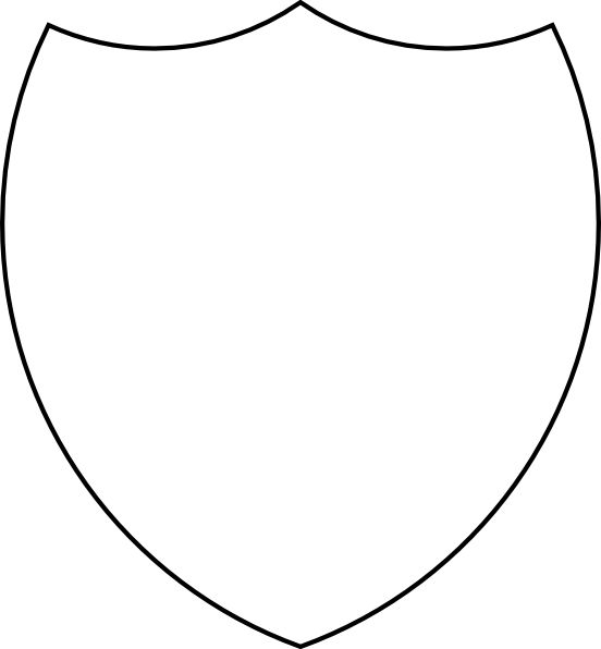 Shield Template | Shield Outline clip art - vector clip art online ...