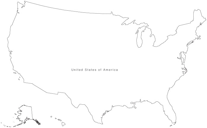 Usa Map Outline Vector - Www.proteckmachinery.com - Clipart Best 