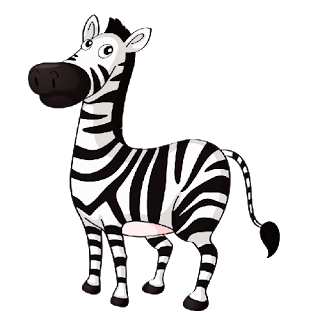 Cute baby zebra clipart
