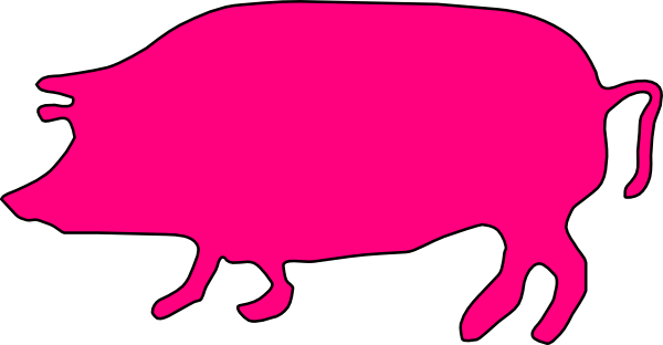 Pink Pig Clip Art - vector clip art online, royalty ...