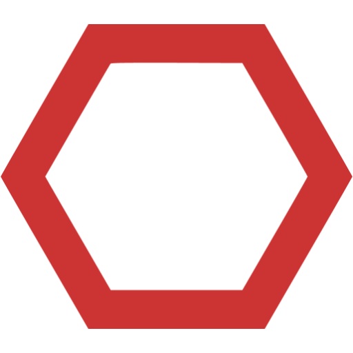 Persian red hexagon outline icon - Free persian red shape icons