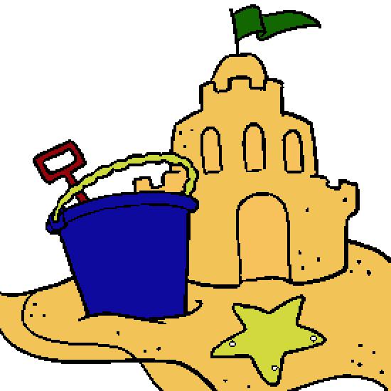 Cartoon Sand Castle Clipart