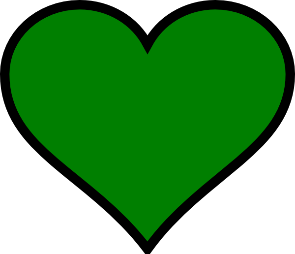 Green Heart Clip Art - vector clip art online ...