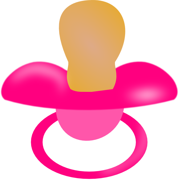 Pink pacifier clipart