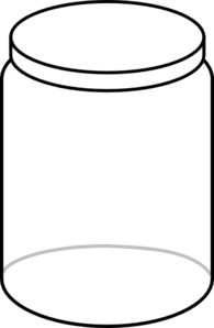 Open jam jar clipart