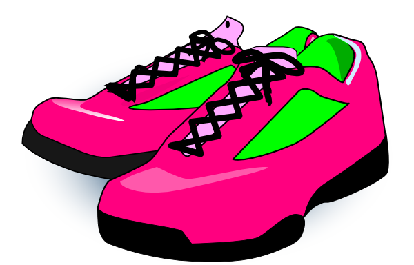 Cartoon running shoes clipart