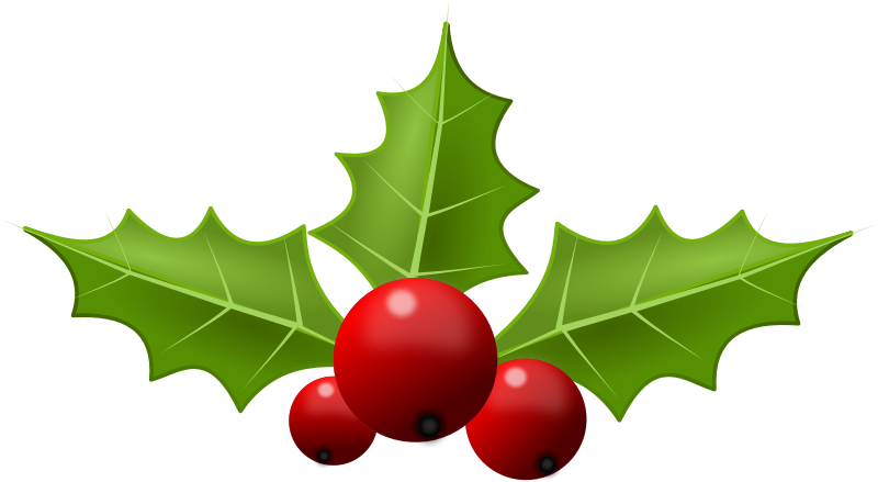 Holiday holly clip art