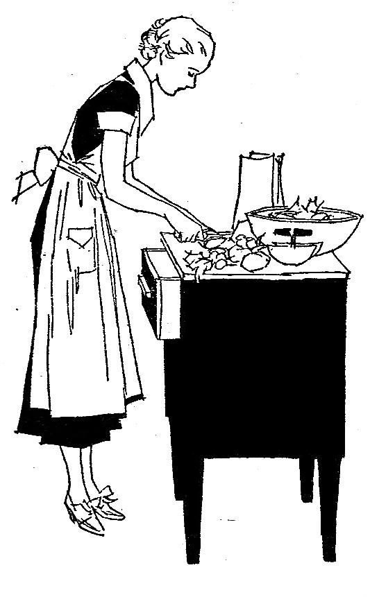 Cooking clipart retro free woman